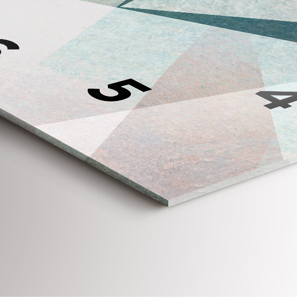 Szögletes fali üvegóra Háromszögek absztrakt textúra