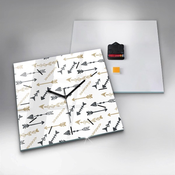 Szögletes fali üvegóra Geometrikus csípő minta