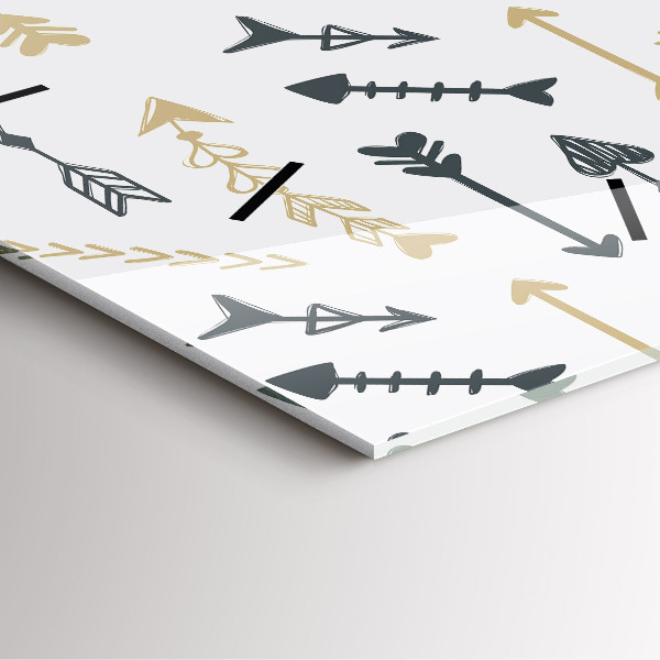 Szögletes fali üvegóra Geometrikus csípő minta