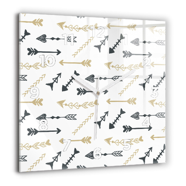 Szögletes fali üvegóra Geometrikus csípő minta