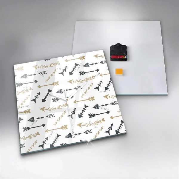 Szögletes fali üvegóra Geometrikus csípő minta