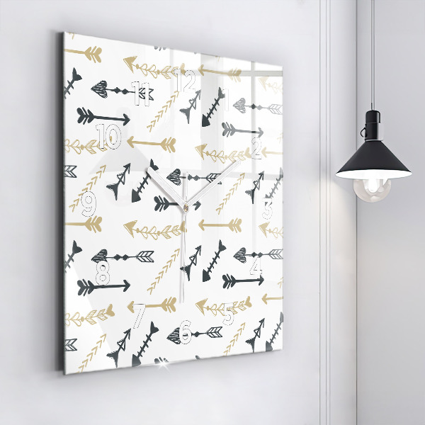 Szögletes fali üvegóra Geometrikus csípő minta