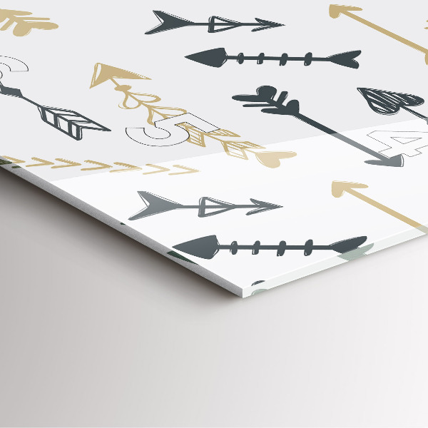 Szögletes fali üvegóra Geometrikus csípő minta