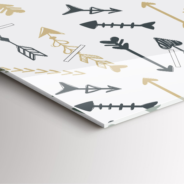 Szögletes fali üvegóra Geometrikus csípő minta