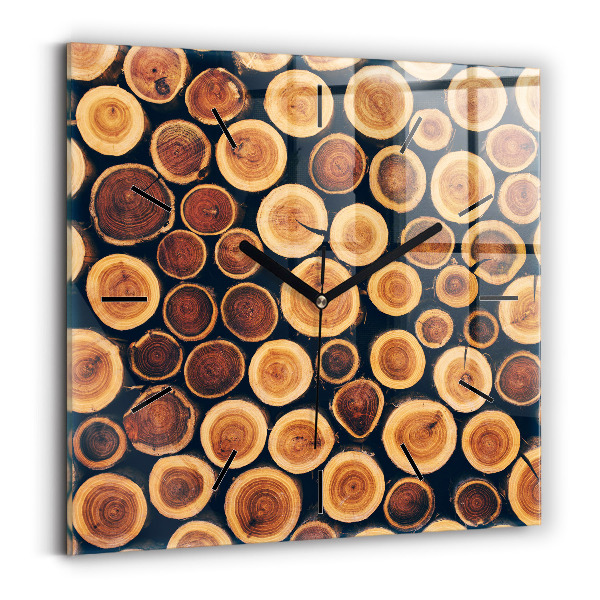 Szögletes fali üvegóra Faipari