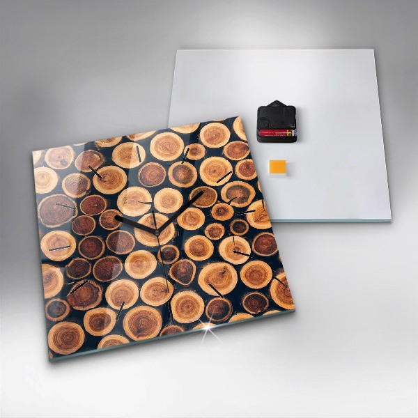 Szögletes fali üvegóra Faipari