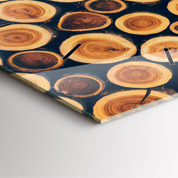 Szögletes fali üvegóra Faipari