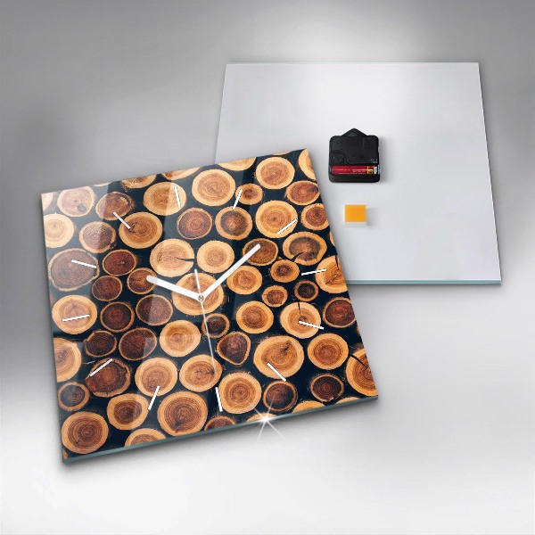 Szögletes fali üvegóra Faipari