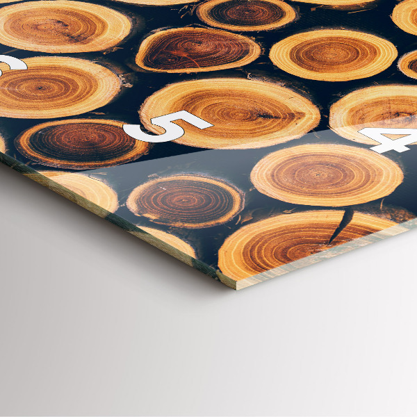 Szögletes fali üvegóra Faipari