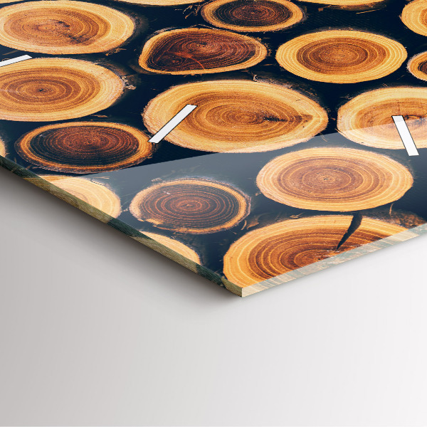 Szögletes fali üvegóra Faipari