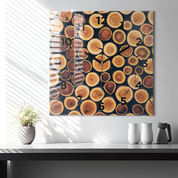 Szögletes fali üvegóra Faipari