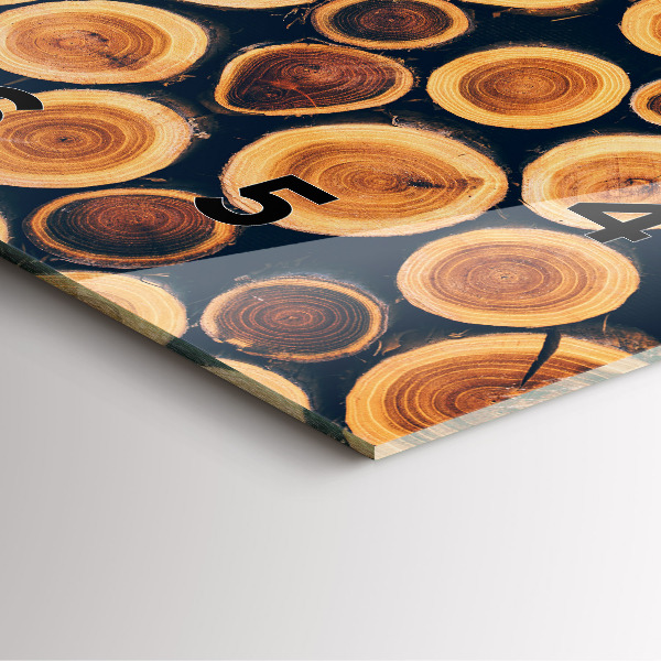 Szögletes fali üvegóra Faipari