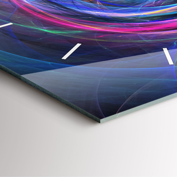 Szögletes fali üvegóra Színes fraktál