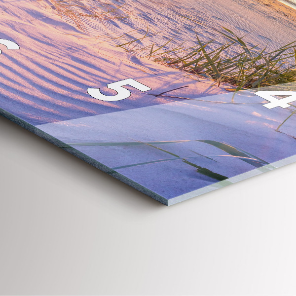 Szögletes fali üvegóra Lengyel Napos-tenger