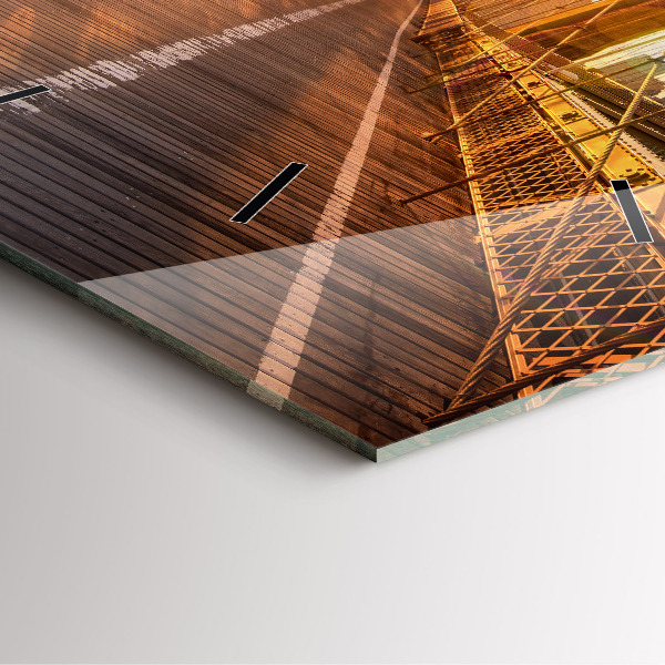 Szögletes fali üvegóra Brooklyn Bridge NYC