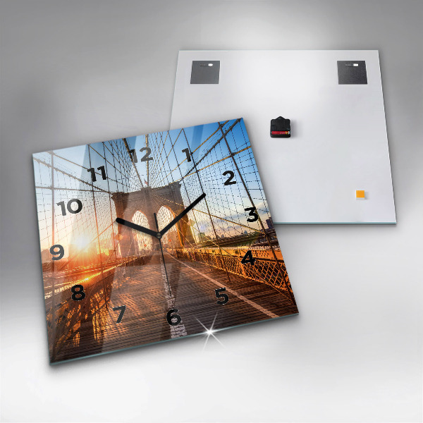 Szögletes fali üvegóra Brooklyn Bridge NYC