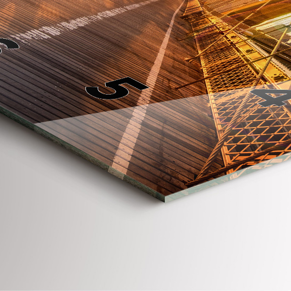 Szögletes fali üvegóra Brooklyn Bridge NYC