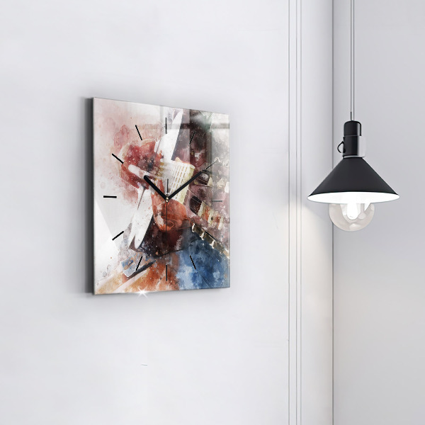 Szögletes fali üvegóra Gitár vizualizáció