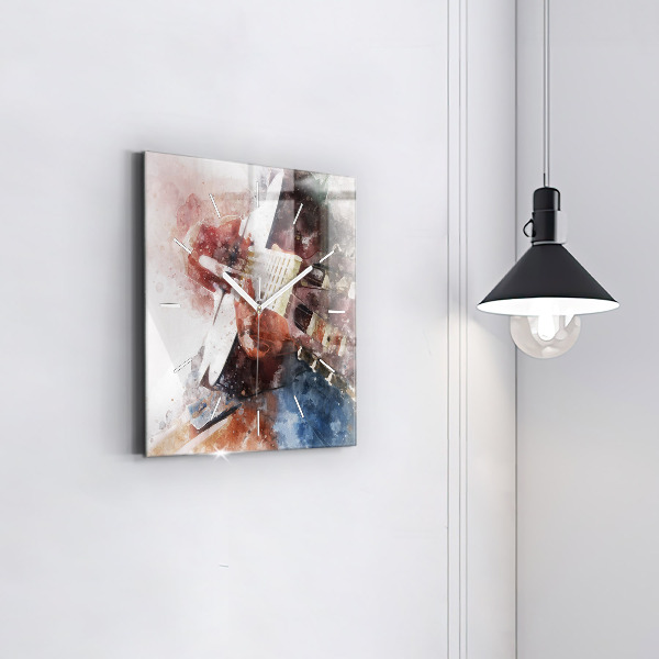 Szögletes fali üvegóra Gitár vizualizáció