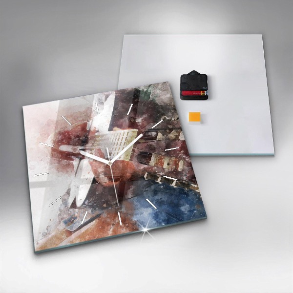 Szögletes fali üvegóra Gitár vizualizáció