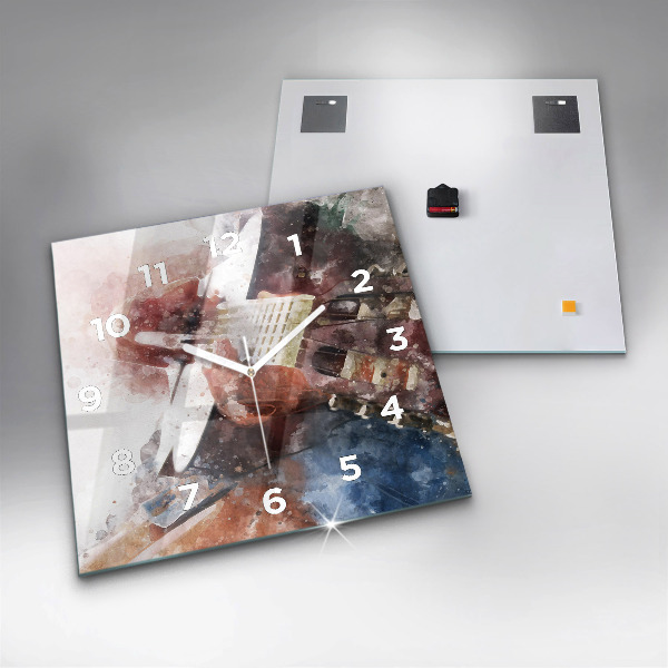 Szögletes fali üvegóra Gitár vizualizáció