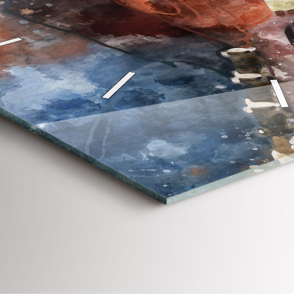 Szögletes fali üvegóra Gitár vizualizáció