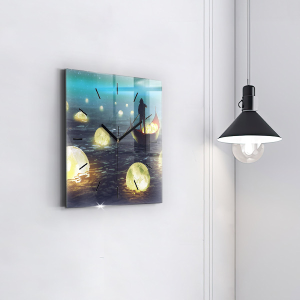 Szögletes fali üvegóra Absztrakció