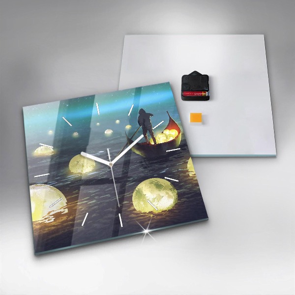 Szögletes fali üvegóra Absztrakció