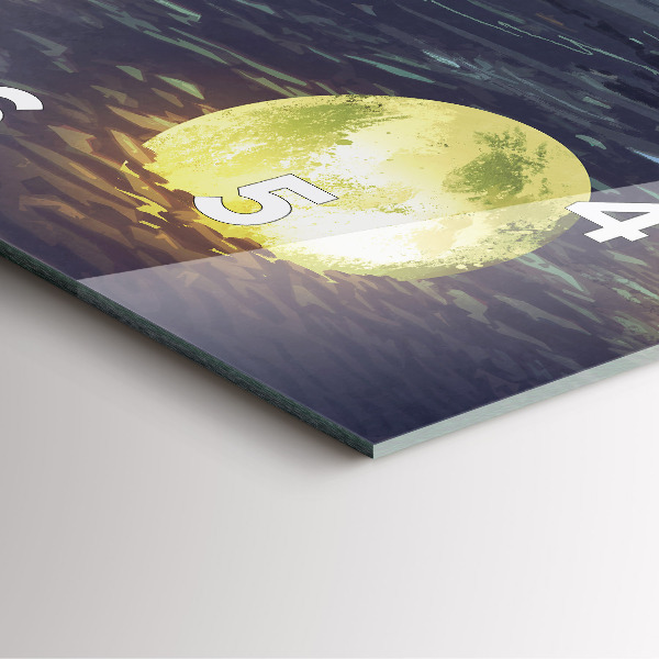 Szögletes fali üvegóra Absztrakció