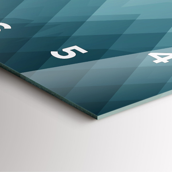 Szögletes fali üvegóra Geometriai figurák