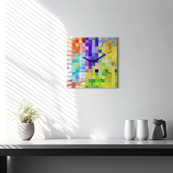 Szögletes fali üvegóra Négyzetek összetétele