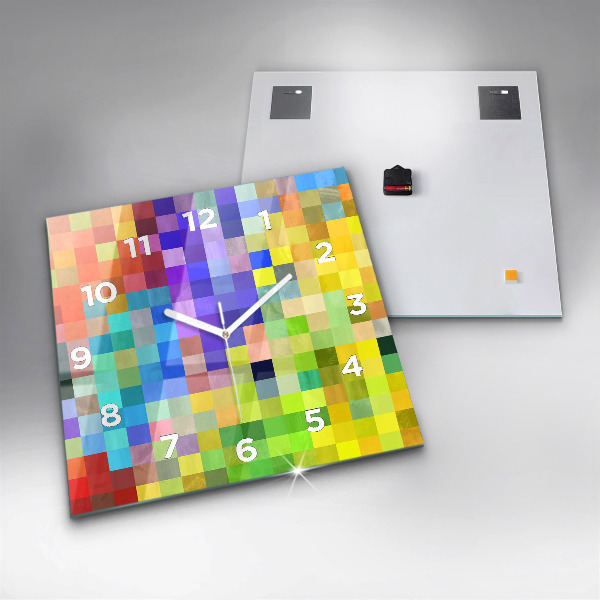 Szögletes fali üvegóra Négyzetek összetétele