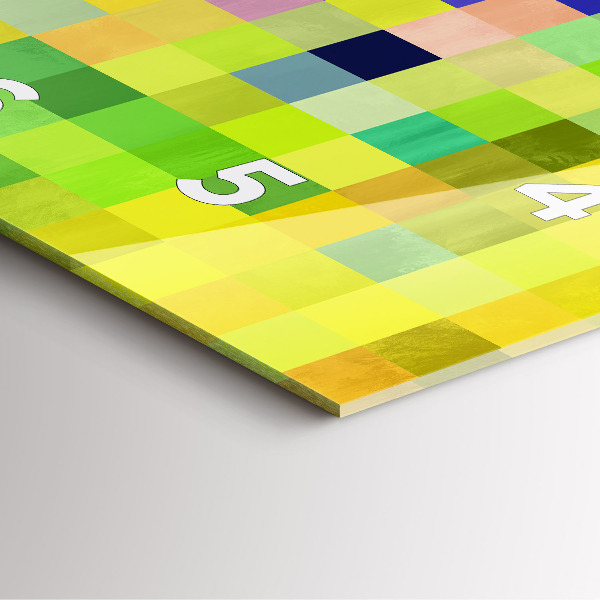 Szögletes fali üvegóra Négyzetek összetétele