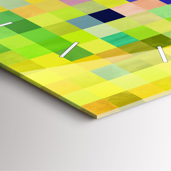 Szögletes fali üvegóra Négyzetek összetétele