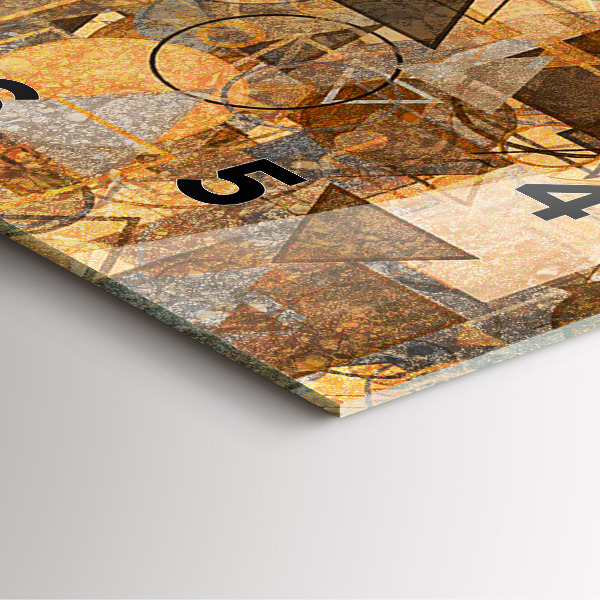 Szögletes fali üvegóra Geometriai formák