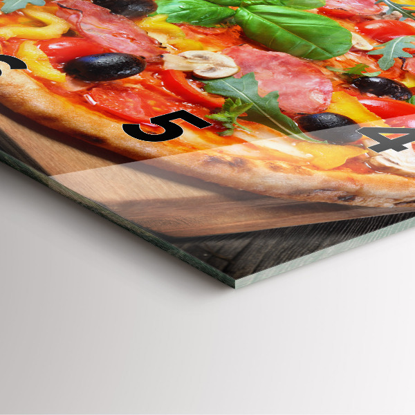 Szögletes fali üvegóra Olaszország kulináris szíve