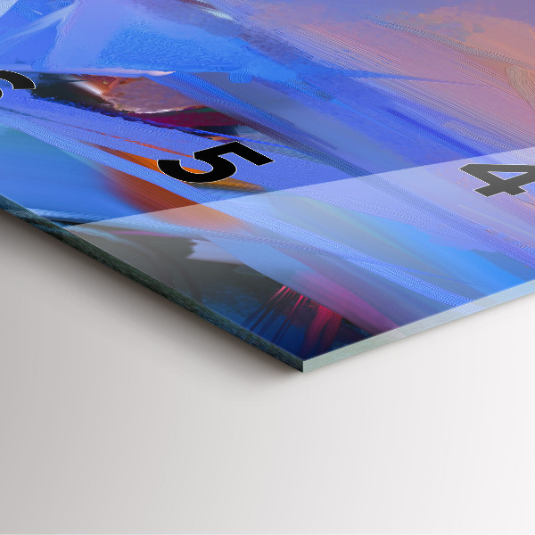 Szögletes fali üvegóra Tengeri tájkép