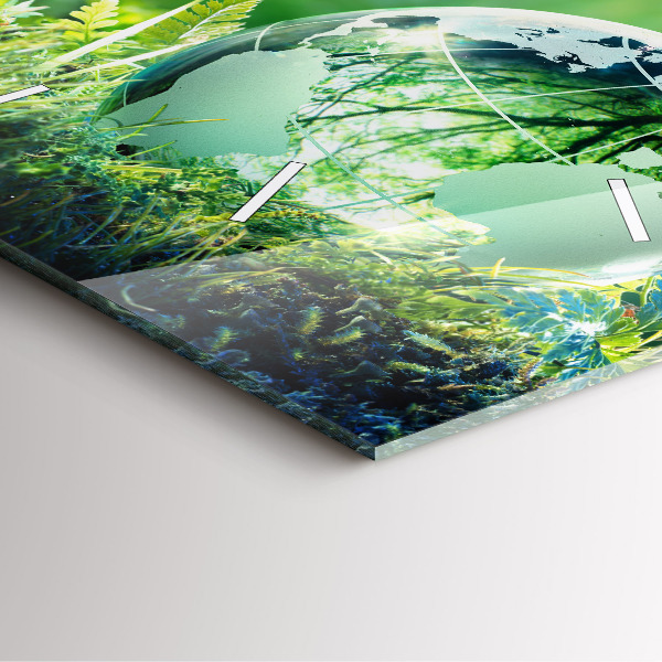 Szögletes fali üvegóra Földgolyó