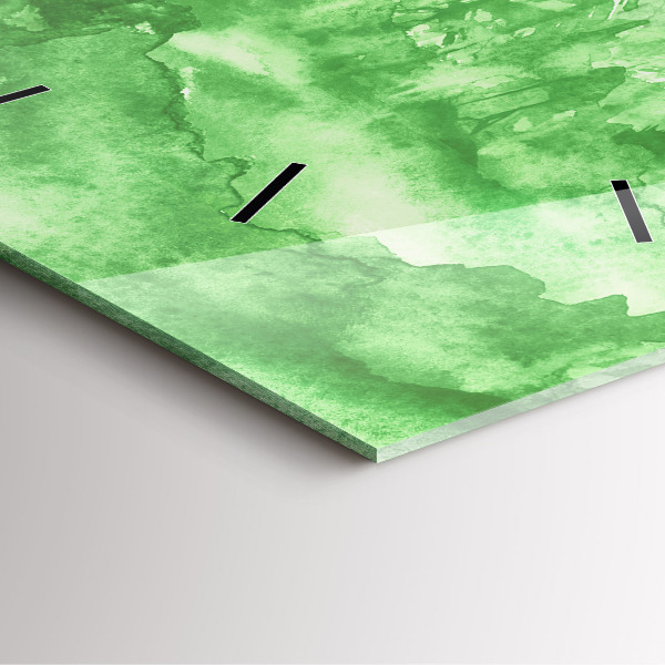 Szögletes fali üvegóra Zöld erdő festése