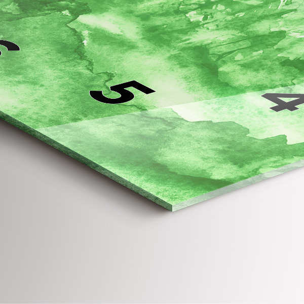 Szögletes fali üvegóra Zöld erdő festése