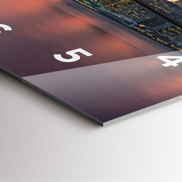 Szögletes fali üvegóra New York East River