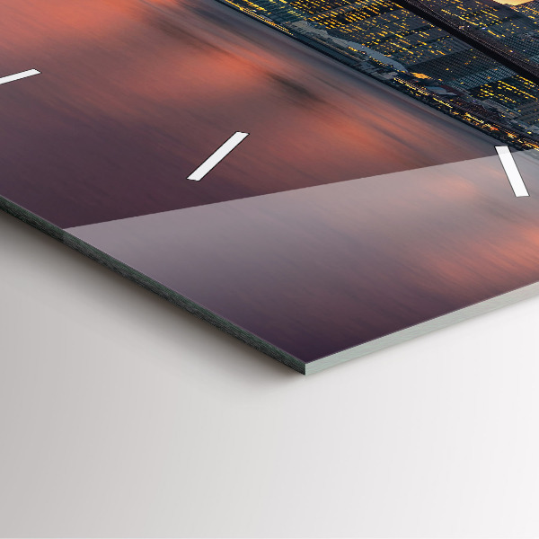 Szögletes fali üvegóra New York East River