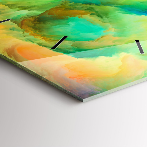 Szögletes fali üvegóra Fraktál textúra