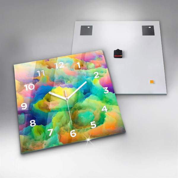 Szögletes fali üvegóra Fraktál textúra