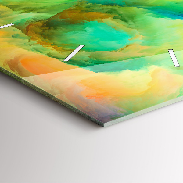 Szögletes fali üvegóra Fraktál textúra