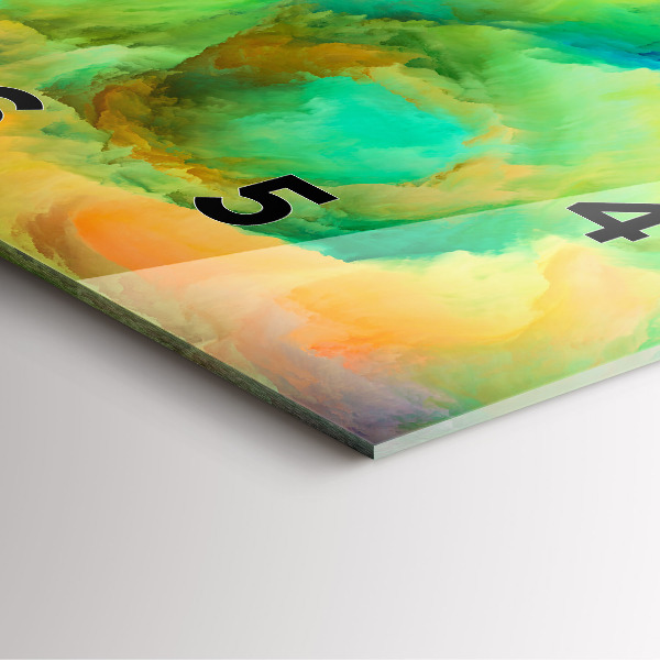 Szögletes fali üvegóra Fraktál textúra