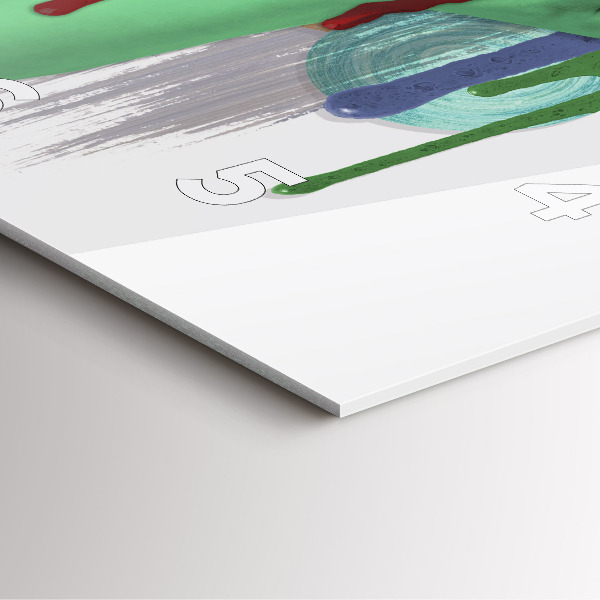 Szögletes fali üvegóra Szürrealista kollázs