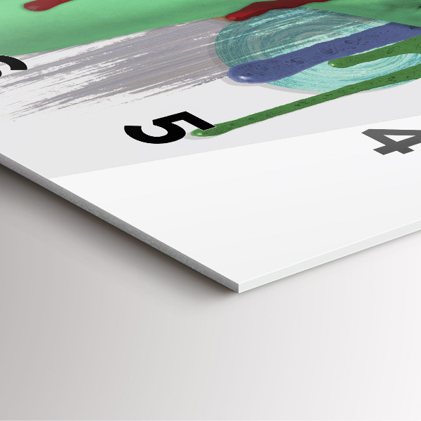 Szögletes fali üvegóra Szürrealista kollázs