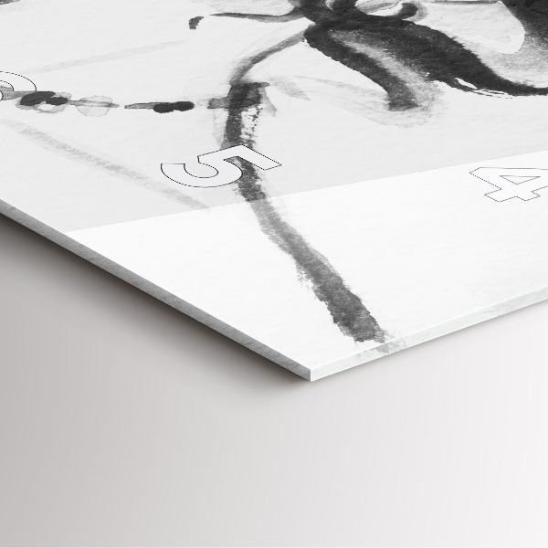 Szögletes fali üvegóra Divatos nő