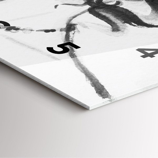 Szögletes fali üvegóra Divatos nő